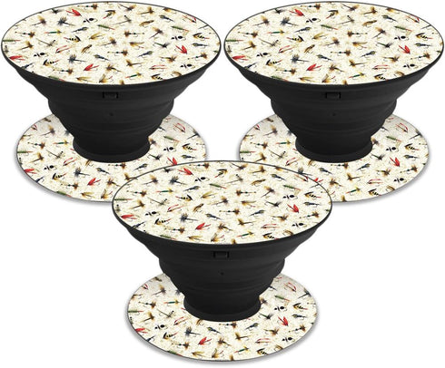 MightySkins Skin for PopSocket - Fishing Flies | Unique Vinyl Decal Wrap Cover | Easy to Apply, Remove, Change Styles |