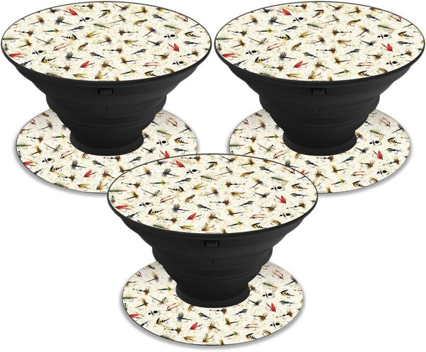 MightySkins Skin for PopSocket - Fishing Flies | Unique Vinyl Decal Wrap Cover | Easy to Apply, Remove, Change Styles |