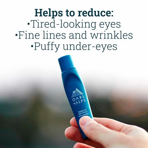 Oars + Alps Wake Up Eye Roller and Eye Depuffer, 0.5 Oz, Dermatologist Tested Skin Care with Caffeine and Aloe Vera