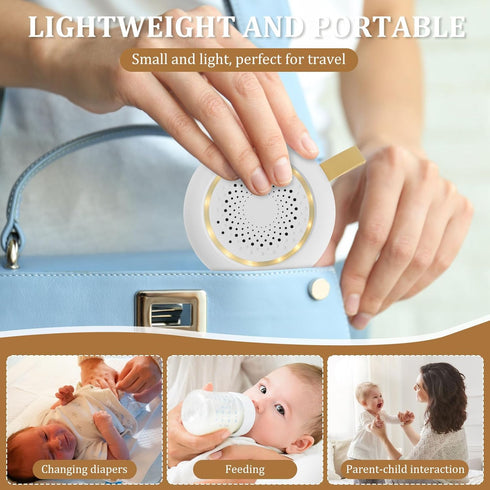 kaimenhong 24 Portable Sound Machine for Baby, White Noise Machine, Soothing Sound, Adjustable Brightness, Sound