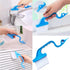 Broom and Dustpan Set - 4 Pcs Cleaning Brushes, Tweezers, Tongs, Mini Kit for Home, Kitchen