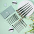 28 Pcs Women Makeup Set with Makeup Bag, Premium Synthetic Brushes and Mirror for Travel (Sage Green)