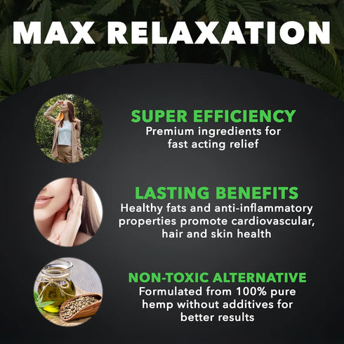 Super Natural Goods Hemp Oil, USA Made Maximum Strength Natural Hemp Seed Oil for Relief & Relaxation, Vegan, 4oz