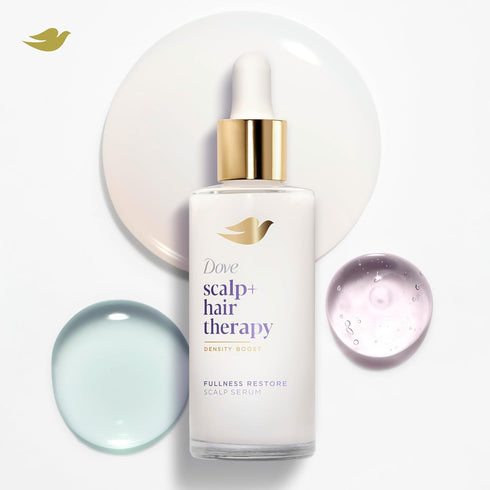 Dove Density Boost Fullness Restore Scalp Serum, 2 oz Scalp + Hair Therapy with Vitamin B3 & Zinc