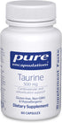 Pure Encapsulations Taurine 500mg - 60 Capsules, Amino Acid Supplement for Liver, Eye Health, Antioxidants, Heart,