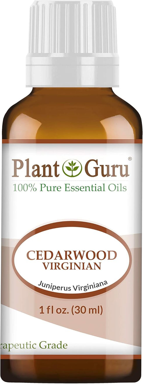 Cedarwood (Virginia) Essential Oil 1 oz / 30 ml 100% Pure Undiluted Therapeutic Grade for Skin, Body and Hair Growth. Great for Aromatherapy Diffuser and DIY Soap Making