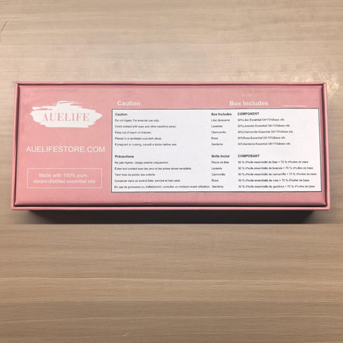 Set 6x10ml Auelife Floral Essential Oils - Mother's Day & Birthsday Gift, Rose, Jasmine, Lavender, Gardenia Pure
