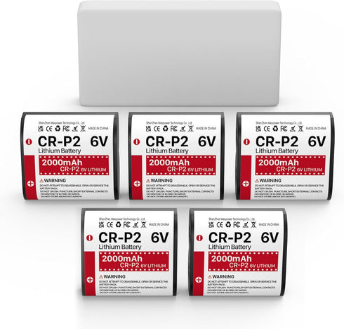 TQTHL 5-Packs CR-P2 6V 223A DL223A EL223AP Batteries, Lithium Photo Battery Replaces