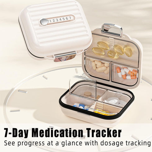 LERAO Case,7 Travel Pill Day Pill Organizer Cute,Travel Medicine Organizer Pill Box,Pastilleros para