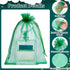 PH PandaHall 100pcs Organza Bags, 5x7 inch Jewelry Pouches, Gift Bags, Sheer Bag with Drawstring, Green Mesh Bag