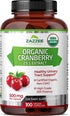 Zazzee USDA Organic Cranberry 25:1 Extract, 12,500 mg Strength, 100 Vegan Capsules, Certified Organic, Non-GMO