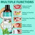 Coconut Pulling Oil 2Pack, Mint Oil Pulling Mouthwash with Tongue Scraper for Teeth Whitening and Fresh Breath