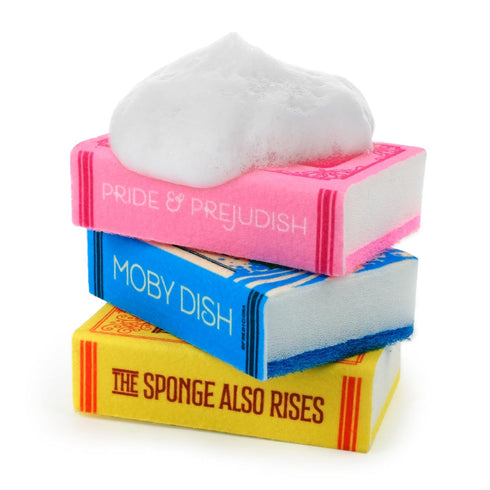 Genuine Fred Neat and Novel Book Kitchen Sponges – Set of 3