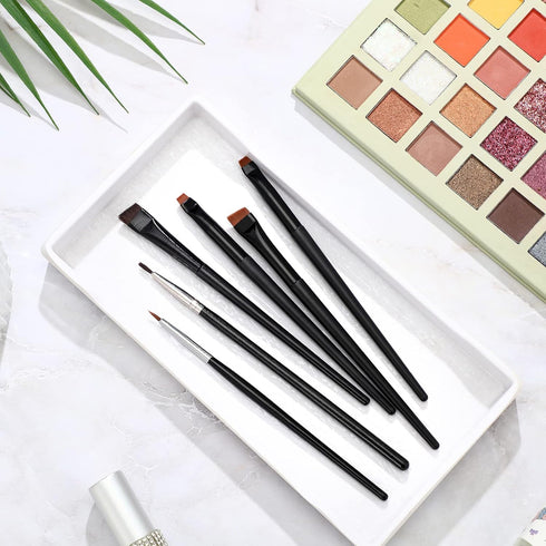 30 Pcs Eyeliner Brush Set, Gel Angled Eye Liner Brush, Fine Flat Slanted Eyebrow Brushes for Women Girls
