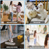 8 Pcs Mop Slippers Socks - Washable Reusable Microfiber Shoe Covers for House Cleaning (Grey).