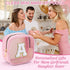 Mini Makeup Bag, Clear Toiletry Case, Portable Make Up Organizer, Small Cosmetic Bag for Purse, Best Friend Gifts, Pink