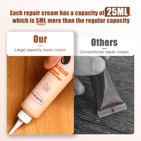 Wood Furniture Repair Kit, Set of 41, Laminate Vinyl Floor Repair Kit, Touch Up Markers for Hardwood Scratches