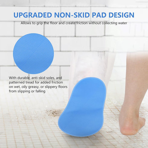 Immobilizer/Brace, YUNCHI Upgraded Extra Wide Full Leg Cast Cover for Shower after Knee Surgeries with Non-Slip Bottom