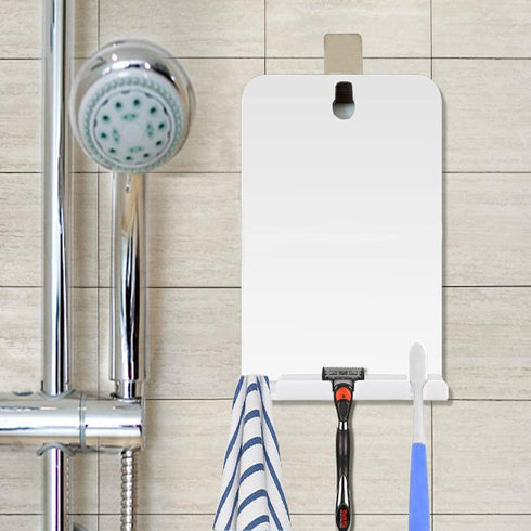 XoYo APHUIME Large Fogless Shower Mirror - Includes 1 Adhesive Hook, Anti-Fog Wall Hanging Mirror for Makeup Shaving