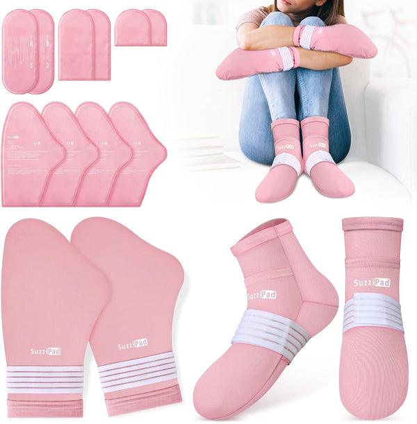 SuzziPad Cold Therapy Socks & Gloves for Chemotherapy Neuropathy, Ideal for Chemo Relief, Plantar Fasciitis, S/M