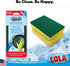 Lola Products Heavy Duty Dual Purpose Non-Scratch Scouring Sponge, 6-Pack, 3.75" x 2.75" x 1.875"