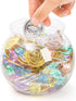 Okllen 6 Pack Mini Fish Bowl - 26 Oz Plastic Ivy Bowls, Unbreakable Bubble Ball Vases for Party Decor, Clear