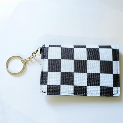 Stylish Black and White Envelope-Shaped Keychain for Birth Control Pills