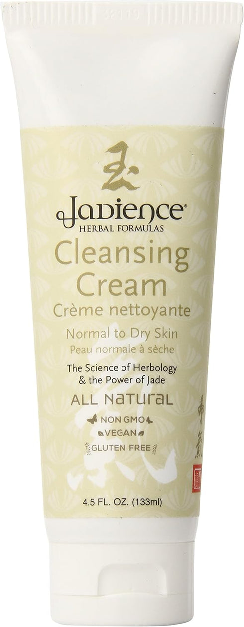 Jadience Cleansing Cream - Green Tea Face Wash for Normal to Dry Skin - 4.5 Oz - Intensive Moisture Balance