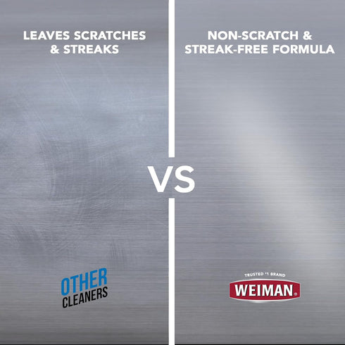 Weiman Stainless Steel Cleaner & Polish, Anti Fingerprint Spray Stainless Steel Cloth, Water Spots & Grease, No Streaks