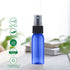 LISAPACK 1oz Small Plastic Blue Spray Bottle (12 Pack) - Empty Mini Fine Mist Travel Size Atomizer for Little Perfume,