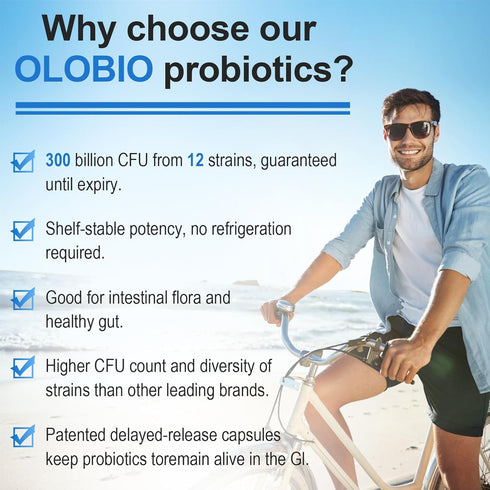 300 Billion CFU Probiotic Supplement, 60 Counts - Probiotics for Digestive Health, Immune Support, 12 Strains + 3