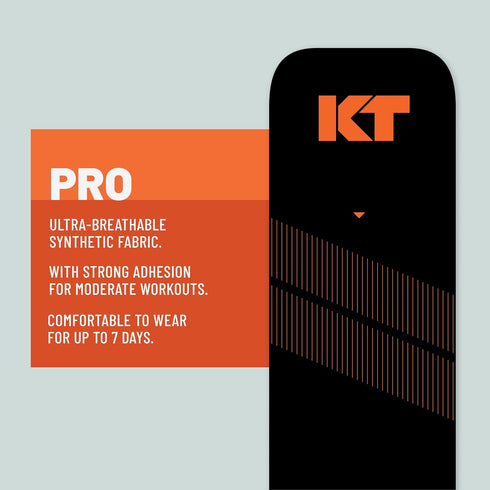 KT Tape Pro Synthetic Kinesiology Athletic Tape, 20 Count, 10” Precut Strips