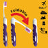 4 Pack Comfort Hold Travel Toothbrush, Folding Medium Bristle Brushes, Compact Size, TSA Approved