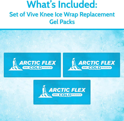 Arctic Flex Gel Replacement Packs - Reusable Gel Ice Packs for Knee Ice Brace, Hot and Cold Gel Pack for Injuries, Pain