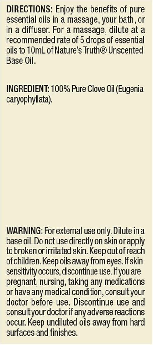 Essential Oil, Clove by Nature's Truth, 0.51 Fluid Ounce