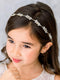 SWEETV Flower Girl Hair Accessories for Wedding, Headband Girls Headpiece Crystal Hair Pieces