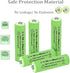 XFULL 12 Packs 600mAh 1.2v Doulbe AA Ni-MH Rechargeable Batteries A Size for Outdoor Solar Lights, Landscape Lighting