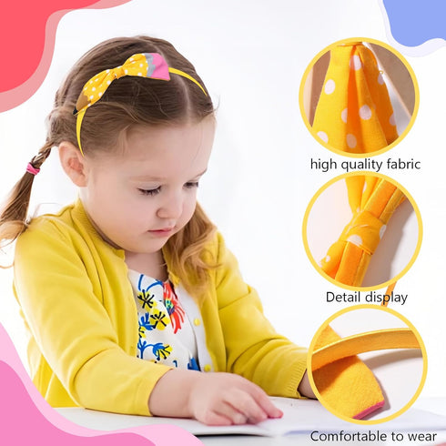 ZEYER Back to School Headbands, Cute Yellow Pencil Headbands for Girls Women Non Slip Hair Accessories