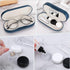 MoKo Double Eyeglass Case - Contact Lens Holder with Mirror & Tweezers, Portable Storage Kit for Men & Women, Blue