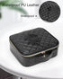 Relavel Makeup Bag, Travel Cosmetic Train Case Organizer, Portable Storage Bag with Adjustable Dividers, Black
