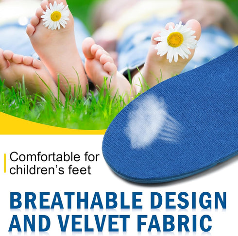 Ailaka Kids Orthotic Arch Support Shoe Insoles, Cushioning PU Foam Inserts for Flat Feet & Plantar Fasciitis