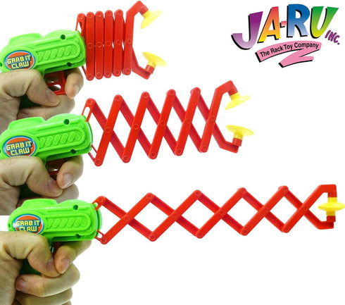JA-RU Kids Grabber Claw (1 Pack) 12 Inch Long Plastic Reacher Machine, Interactive Learning Toy