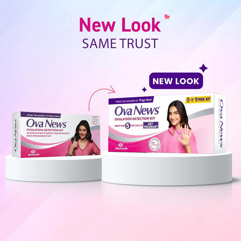Ova News 5 5 (Pack 6) Ovulation Detection Kit from Prega News | Identifies Most Fertile Days to Conceive in Mins