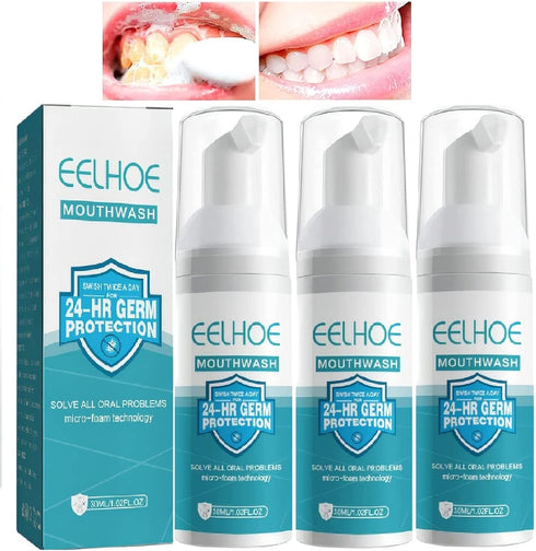 OUKPANE 3Pcs Teeth Mouthwash Toothpaste Foam,Stain Removal Teeth Whitening,Oral Care,Fresh Breath Deep Cleaning.