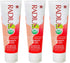 RADIUS USDA Organic Kids Toothpaste 3oz Non Toxic Gluten-Free for Children's Gum Health - Dragon Fruit - Pack of 3