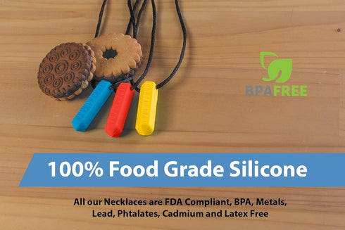 Tilcare Chew Chew 3 Set Sunset Crayon Sensory Necklace - Best for Kids or Adults that Like Biting or Have Autism