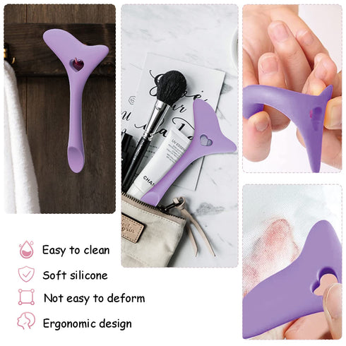 Eyeliner Stencils 4Pcs Reusable Silicone Eyeliner Aid, Mascara Shield, Eyelash Eyeshadow Lipstick Applicator Guide Tool