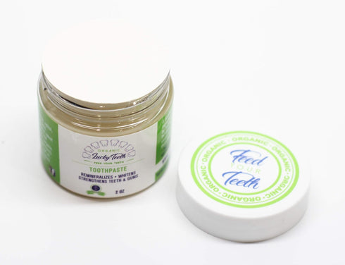 Lucky Teeth (2 oz) Organic Toothpaste-All Natural, Remineralizes and Fortifies Teeth and Gums.