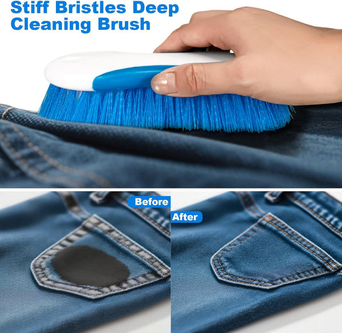 Keleekelin 6.3" Multi Purpose Heavy Duty Scrub Brush with Non-Slip TPR, Cleaning Brush with Stiff Bristles for Tile
