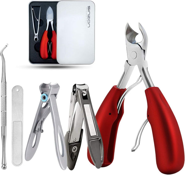 Thick Toenail Clippers, Podiatrist Toe Nail Clippers for Ingrown & Thick Nails, Surgical Grade Stainless Steel